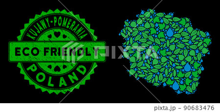 Vector Eco Green Composition Kujawy-Pomerania Province Map and ECO FRIENDLY Distress Seal Vector Eco Green Composition Kujawy-Pomerania Province Map and ECO FRIENDLY Distress Seal 90683476
