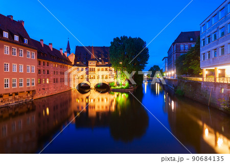 Nuremberg old town in Bavaria, Germany 90684135