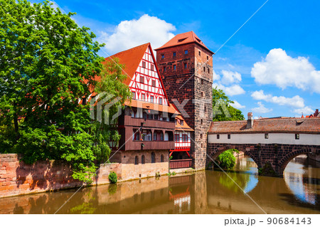 Nuremberg old town in Bavaria, Germany Nuremberg old town in Bavaria, Germany 90684143