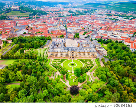 Wurzburg Residence Palace aerial view, Germany Wurzburg Residence Palace aerial view, Germany 90684162