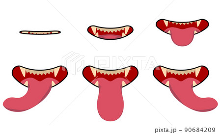 合成用素材「口と舌」 合成用素材「口と舌」 90684209