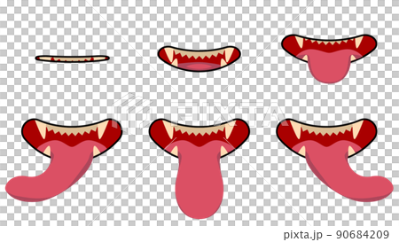 合成用素材「口と舌」 合成用素材「口と舌」 90684209
