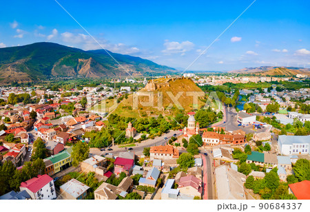 Gori town aerial panoramic view, Georgia Gori town aerial panoramic view, Georgia 90684337