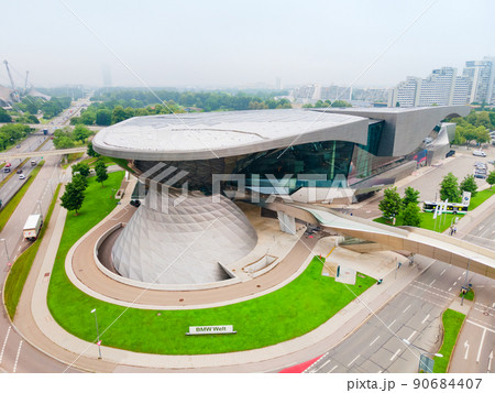 BMW Welt aerial panoramic view, Munich BMW Welt aerial panoramic view, Munich 90684407