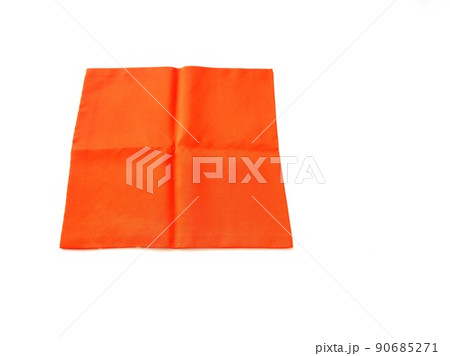 茶道具　帛紗　白背景 90685271