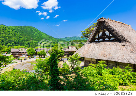 日本の原風景　世界遺産　白川郷 90685328