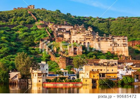 Garh Palace in Bundi, India 90685472