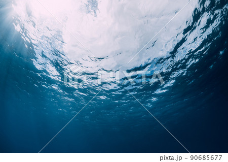 Surface with waves of tropical blue ocean from the deep Surface with waves of tropical blue ocean from the deep 90685677