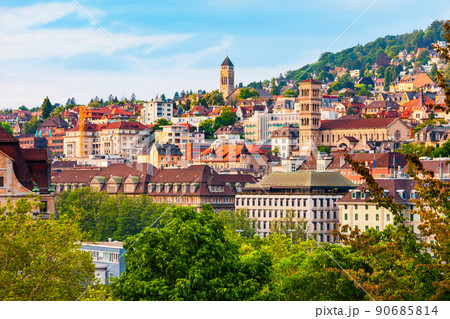 Zurich city centre aerial view Zurich city centre aerial view 90685814