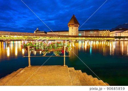 Kapellbrucke Bridge, Wasserturm Tower, Lucerne Kapellbrucke Bridge, Wasserturm Tower, Lucerne 90685859