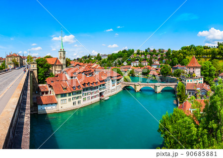 Bern aerial panoramic view, Switzerland 90685881
