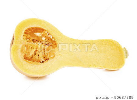 Butternut squash isolated on white background 90687289