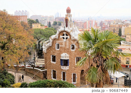 スペイン バルセロナ グエル公園 スペイン バルセロナ グエル公園 90687449