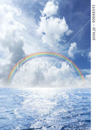 虹を超えて行こう!晴れ渡る海の向こうへ 虹を超えて行こう!晴れ渡る海の向こうへ 90688345
