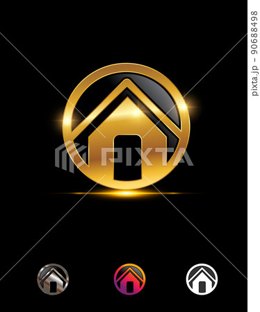 Golden Home Symbol Vector Logo Sign 90688498