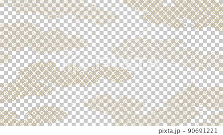 Cloud-shaped Japanese pattern background Cloud-shaped Japanese pattern background 90691221