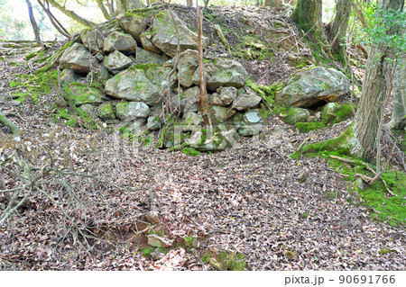 小浜市 若狭国「後瀬山城」の石垣と眺望 小浜市 若狭国「後瀬山城」の石垣と眺望 90691766