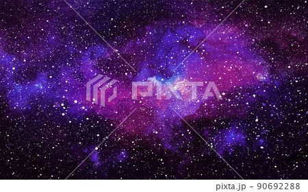 Vector cosmic illustration. Beautiful colorful space background. Watercolor Cosmos 90692288