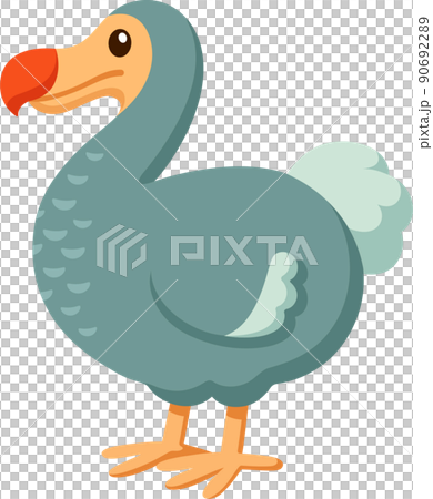 Cartoon dodo bird illustration 90692289