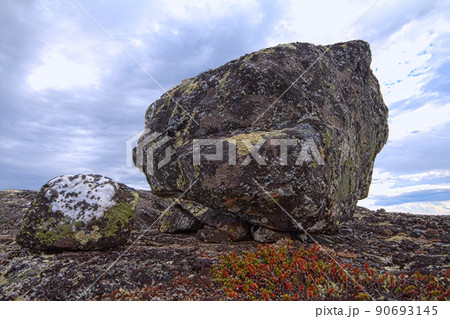 Sacred stone on top of  mountain 90693145