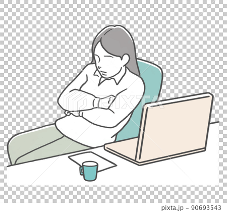 Business woman who falls asleep at work Business woman who falls asleep at work 90693543