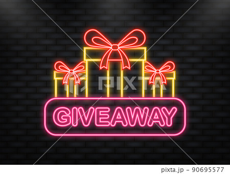 Giveaway winner announcement social media post template. Poster, media banner. Vector design template 90695577