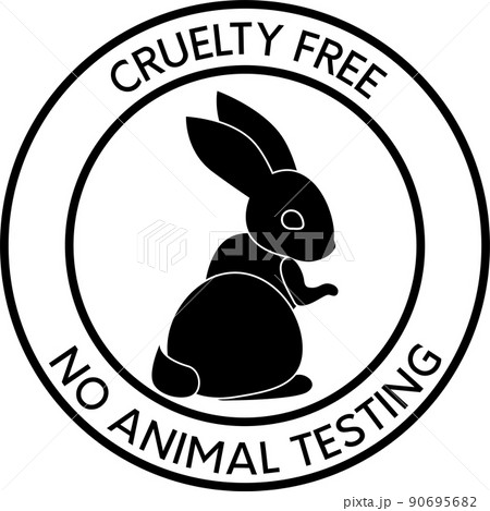 Cruelty free concept emblem design with rabbit - Stock Illustration  [90695682] - PIXTA