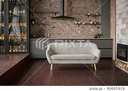 comfortable sofa for visitors in the wine tasting room. comfortable sofa for visitors in the wine tasting room. 90695928
