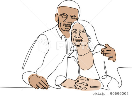 Elderly people hug together. Old people in love Elderly people hug together. Old people in love 90696002