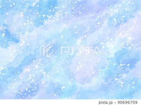 水色の水彩テクスチャ 水色の水彩テクスチャ 90696709