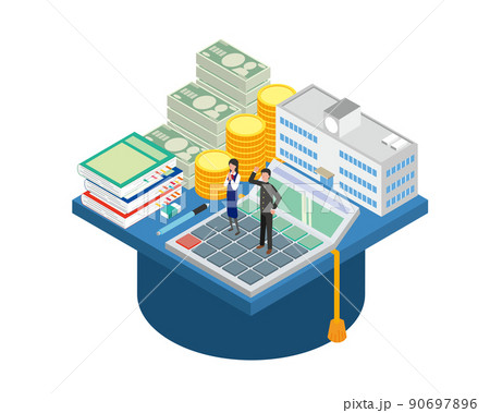 教育費用のイメージイラスト 教育費用のイメージイラスト 90697896