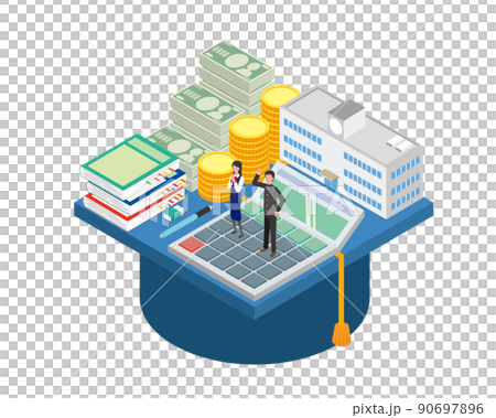 教育費用のイメージイラスト 教育費用のイメージイラスト 90697896