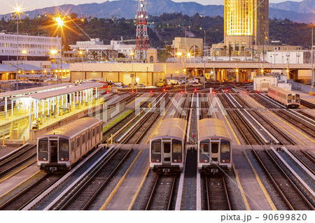 Night view of the Metro system Night view of the Metro system 90699820