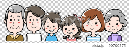 一家 6 人,老少皆宜的插圖 一家 6 人,老少皆宜的插圖 90700375