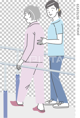 歩行介助_介護士 90703459
