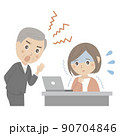 上司に怒られて困る女性社員 90704846