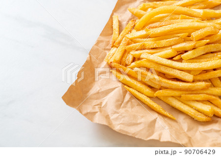 French fries with sour cream and ketchup 90706429