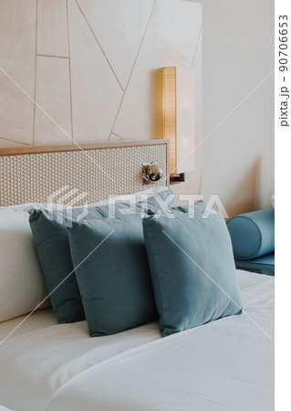 beautiful and comfortable pillow decoration in bedroom beautiful and comfortable pillow decoration in bedroom 90706653