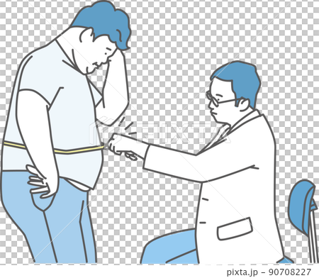 肥満男性_診察 90708227