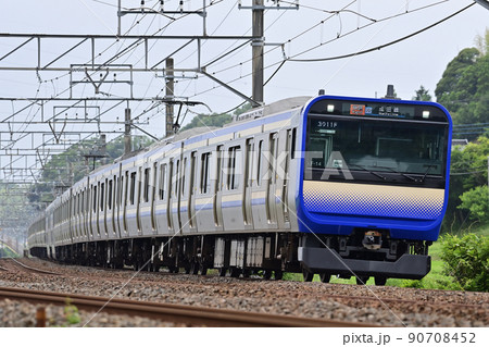 成田線　佐倉ー酒々井　JR東日本　E235系1000番台　F-14編成（鎌倉） 90708452