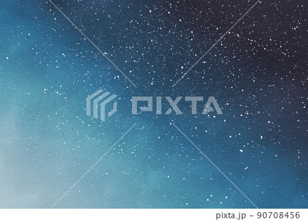 背景素材_水彩テクスチャ_星空 90708456