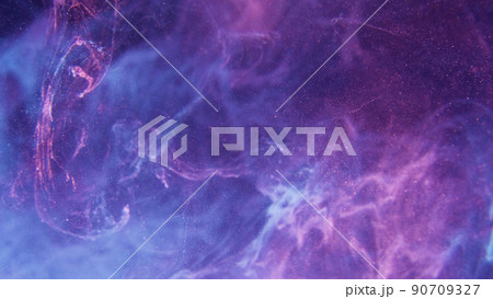 Neon smoke texture. Ink water splash. Aura haze. Fluorescent light purple pink blue color gradient fog cloud abstract art empty space background. Neon smoke texture. Ink water splash. Aura haze. Fluorescent light purple pink blue color gradient fog cloud abstract art empty space background. 90709327