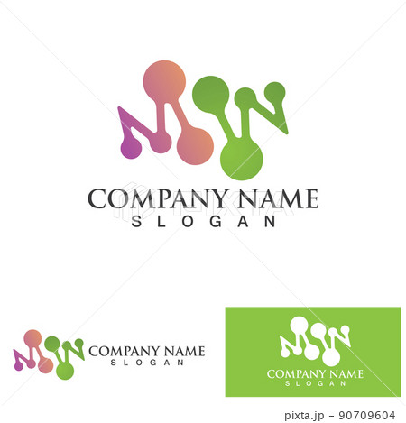 Molecule DNA  logo template vector illustration 90709604