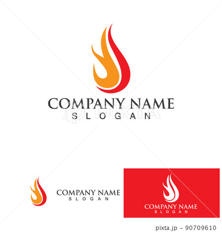 Fire Logo Template  Flame Symbol  Icon Vector 90709610