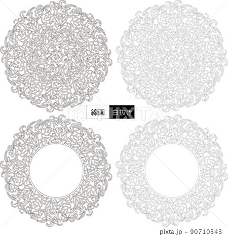 花の装飾文様 90710343