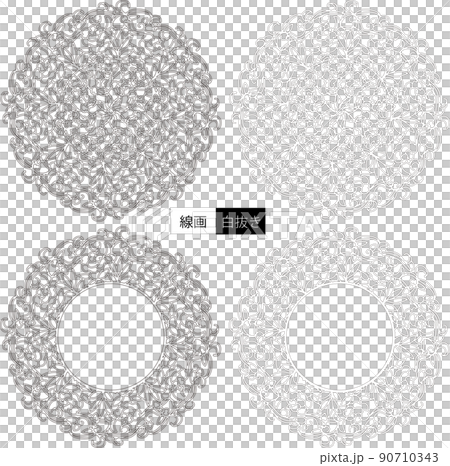 花の装飾文様 90710343