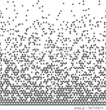 Geometric pattern of black triangles whith rounded corners on a white background.Seamless in one direction. Geometric pattern of black triangles whith rounded corners on a white background.Seamless in one direction. 90710873