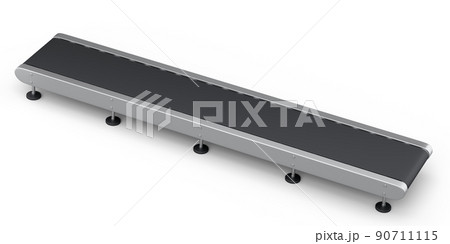 Airport conveyor belt, line or baggage claim area on white background 90711115