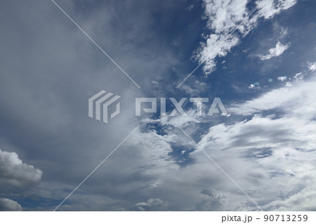 夏の雨間に現れた青空と雲・210818PM 90713259
