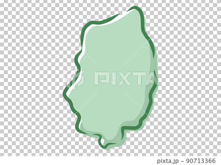 手描き風の岩手県 90713366